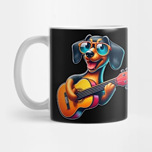 Dachshund Guitarist Guitar Music Dog Mug